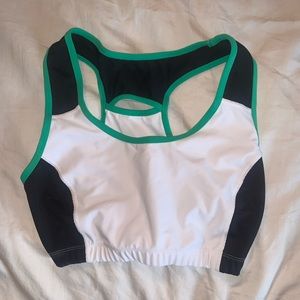 Xersion sports bra. Size Sm. White/black/green.